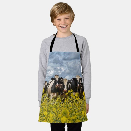 Kinder Holstein Koeien Schort (Gedragen)