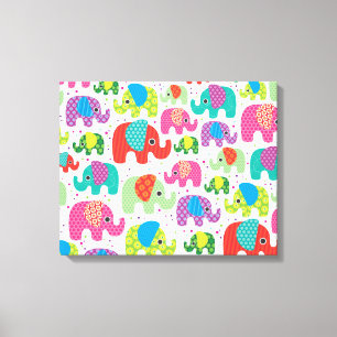 Kinder home deco olifant india canvas afdruk