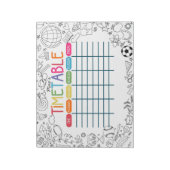 Kinder homeschool tijdschema lezen boek schatje ki notitieblok (Linkerzijde)