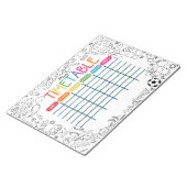 Kinder homeschool tijdschema lezen boek schatje ki notitieblok (Schuin)