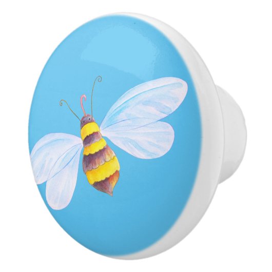 Kinder hommel met stommelinsecten, deurknop keramische knop (Rechts)
