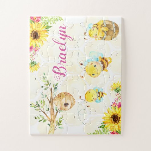 Kinder honingbijen legpuzzel (Verticaal)