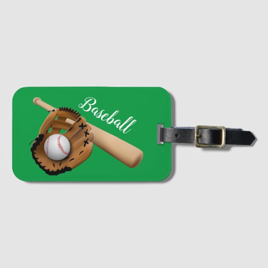 Kinder honkbal bagagelabel (Voorkant (horizontaal))