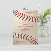 kinder honkbalverjaardag of teampartij kaart (Staand voorkant)