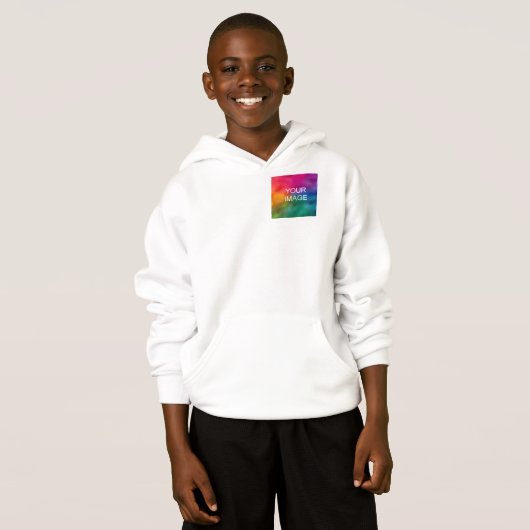 Kinder Hoodie Custom Afbeelding Sjabloon toevoegen (Voorkant volledig)