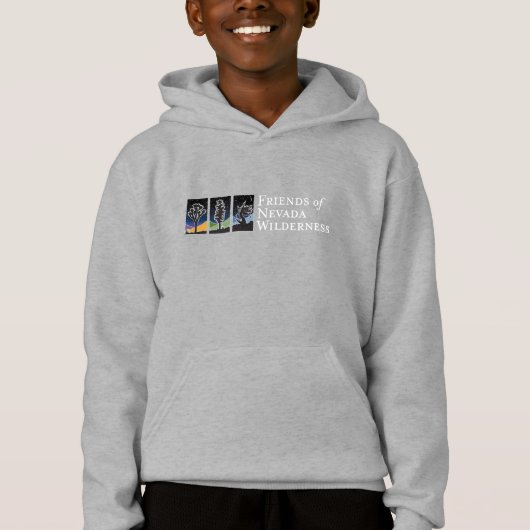 Kinder Hoodie (Dark Sky Logo - Wit) (Voorkant)