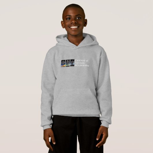 Kinder Hoodie (Dark Sky Logo - Wit) (Voorkant volledig)