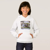 kinder hoodie. Fijn Jubileum. Bunny/dorothy (Voorkant volledig)