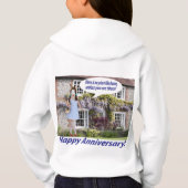 kinder hoodie. Fijn Jubileum. Bunny/dorothy (Achterkant)