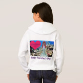 kinder hoodie. Gelukkige Valentijnsdag. doe/zeemee (Achterkant volledig)