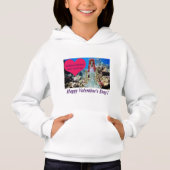 kinder hoodie. Gelukkige Valentijnsdag. doe/zeemee (Voorkant)
