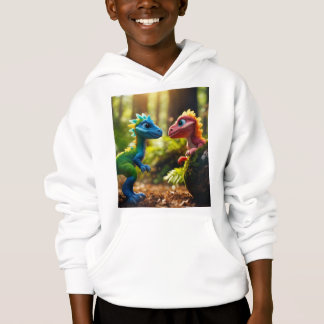 Kinder hoodie met dinosaurus afbeelding.