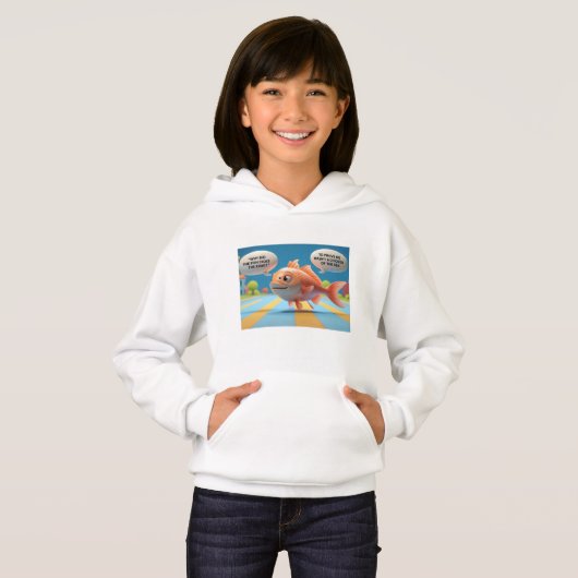 Kinder Hoodie met Funny Fish Riddle (Voorkant volledig)