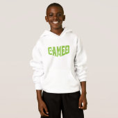 Kinder Hoodie met Groene Cameo Logo (Voorkant volledig)