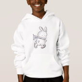 Kinder Hoodie | Yuki houdt van schaatsen (Voorkant)