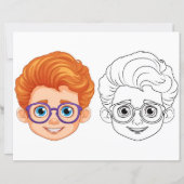 Kinder hoofd kleurplaat (Voorkant)