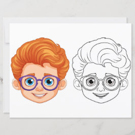 Kinder hoofd kleurplaat