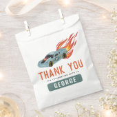 Kinder Hot Blue Racing Car Boys Verjaardag Bedankzakje (Geknipt)