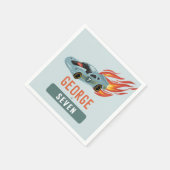 Kinder Hot Blue Racing Car Boys Verjaardag Servet (Hoek)