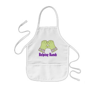 Kinder hulp aan het Daglily Apron Schort
