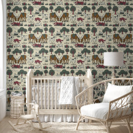 Kinder Hunt Club Folkart handgetekende doodle hond Behang