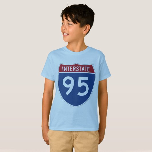 Kinder I-95 Schild T T-shirt (Voorkant volledig)