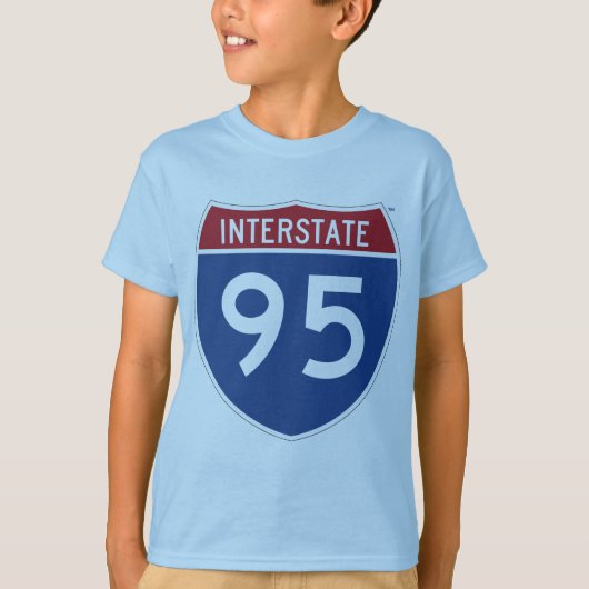 Kinder I-95 Schild T T-shirt (Voorkant)