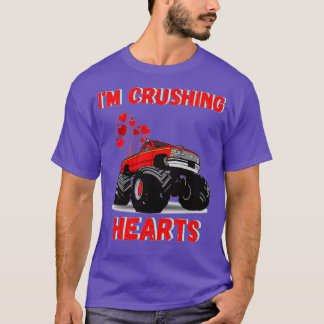 Kinder I Crush Hearts Monster Truck Toddler Boys V T-shirt
