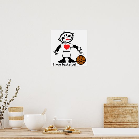 Kinder I Love Basketball Poster (Keuken)