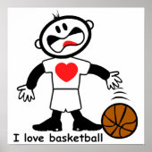Kinder I Love Basketball Poster (Voorkant)