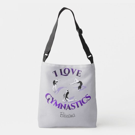 Kinder I Love Gymnastiek Crossbody Tas (Achterkant)