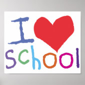 Kinder I Love School Poster (Voorkant)