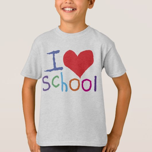 Kinder I Love School T-shirt (Voorkant)