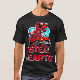 Kinder I Steal Hearts Dinosaur Valentijnsdag voor T-shirt