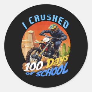 Kinder I verpletterde 100 dagen schoolmotorcross v Ronde Sticker