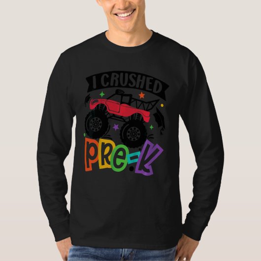 Kinder I verpletterde Pre K Monster Truck Graduati T-shirt (Voorkant)