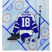 Kinder Ice Hockey Bedroom Collectie 1 Douchegordijn (Voorkant)