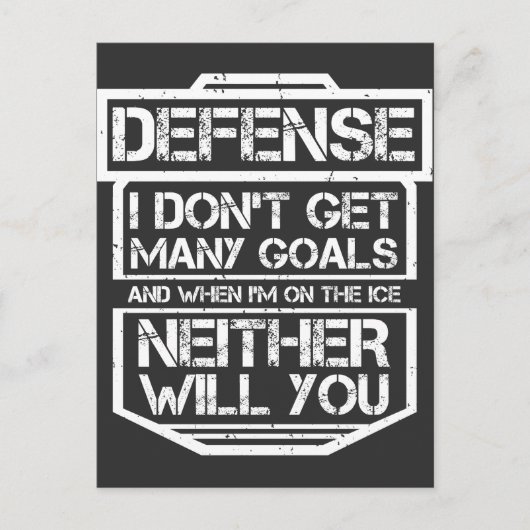 Kinder Ice Hockey T-Shirt Funny Defenseman Player Briefkaart (Voorkant)