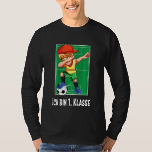Kinder Ich Bin 1. Klasse Schulung Junge Fussball T-shirt