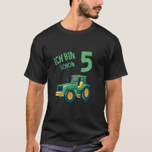 Kinder Ich Bin 5 Jahre Geburtstags Tractor Fifth B T-shirt