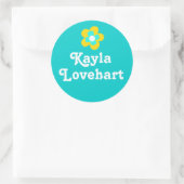 Kinder id, gele aqua, witte sticker (Tas)