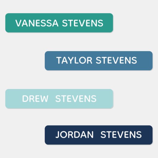 Kinder ID genaamd blauw groen skinny waterdicht Ki Labels (Groep)