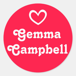 Kinder ID genaamd open hart rode sticker