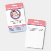 Kinder-ID kaart met foto Badge (Voor- en achterkant)