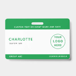 Kinder ID Lanyard Sjabloon Muziek Tour Schoolreis Badge