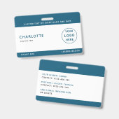 Kinder ID Lanyard Sjabloon Muziek Tour Schoolreis Badge (Front & Back)