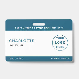 Kinder ID Lanyard Sjabloon Muziek Tour Schoolreis Badge