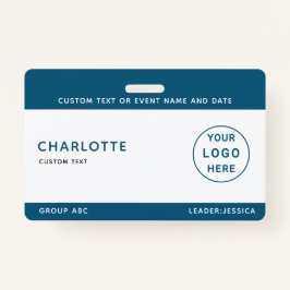 Kinder ID Lanyard Sjabloon Muziek Tour Schoolreis Badge