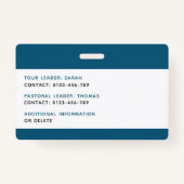 Kinder ID Lanyard Sjabloon Muziek Tour Schoolreis Badge (Achterkant)