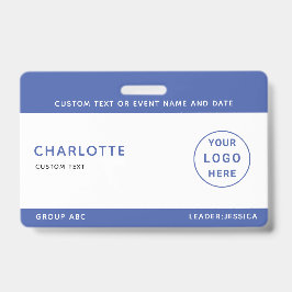 Kinder ID Lanyard Sjabloon Muziek Tour Schoolreis Badge